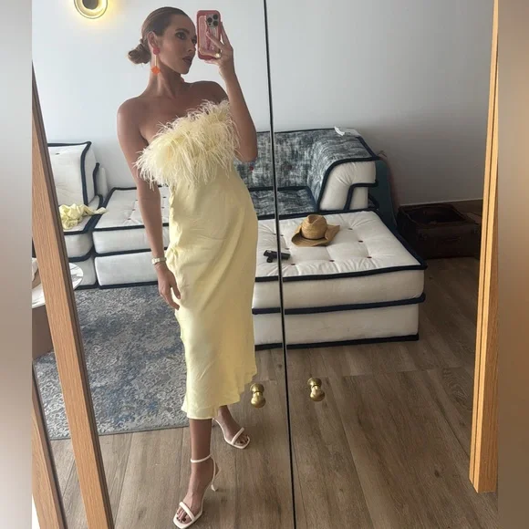 ZARA YELLOW DRESS - Picture 3 of 6